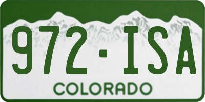 CO license plate 972ISA
