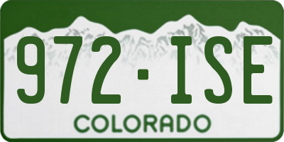 CO license plate 972ISE