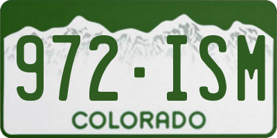 CO license plate 972ISM