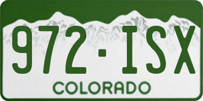 CO license plate 972ISX