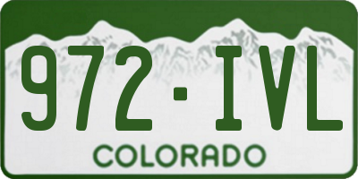 CO license plate 972IVL
