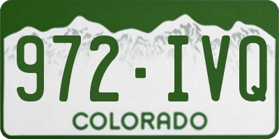 CO license plate 972IVQ