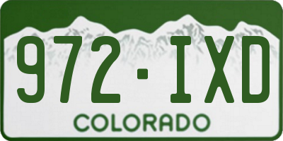 CO license plate 972IXD