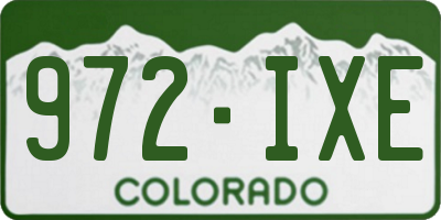 CO license plate 972IXE