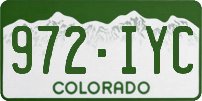 CO license plate 972IYC