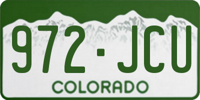 CO license plate 972JCU