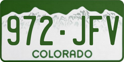CO license plate 972JFV