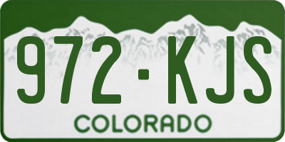 CO license plate 972KJS