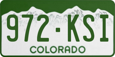 CO license plate 972KSI