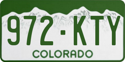 CO license plate 972KTY