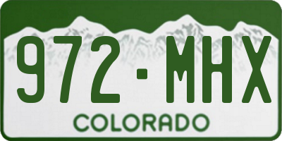 CO license plate 972MHX