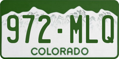 CO license plate 972MLQ