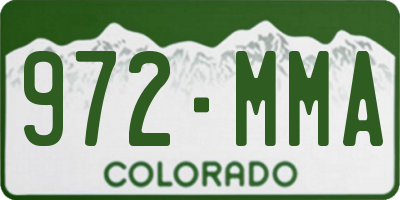 CO license plate 972MMA