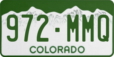 CO license plate 972MMQ