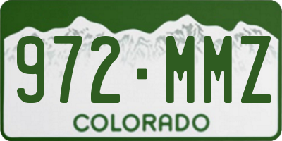 CO license plate 972MMZ