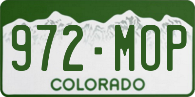 CO license plate 972MOP