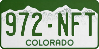 CO license plate 972NFT