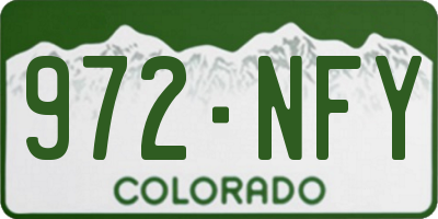 CO license plate 972NFY