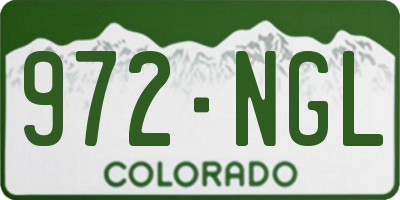 CO license plate 972NGL