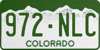 CO license plate 972NLC