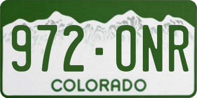 CO license plate 972ONR
