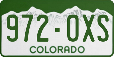 CO license plate 972OXS