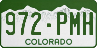 CO license plate 972PMH