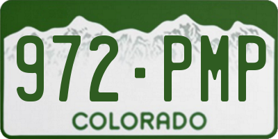 CO license plate 972PMP