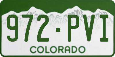 CO license plate 972PVI