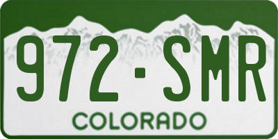 CO license plate 972SMR