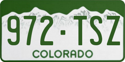 CO license plate 972TSZ