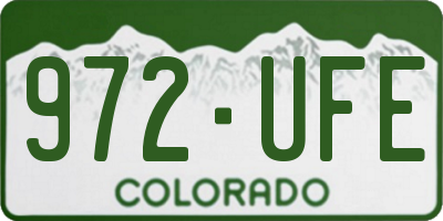 CO license plate 972UFE