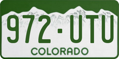 CO license plate 972UTU