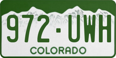 CO license plate 972UWH