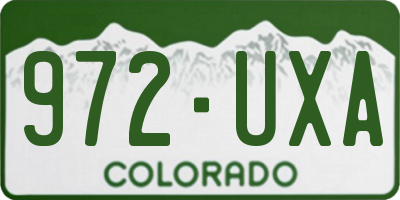 CO license plate 972UXA