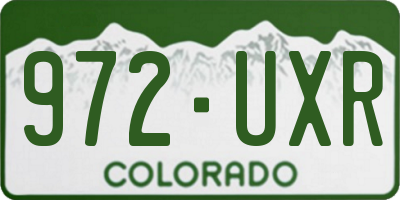 CO license plate 972UXR
