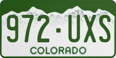 CO license plate 972UXS