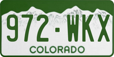 CO license plate 972WKX
