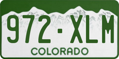 CO license plate 972XLM