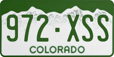 CO license plate 972XSS