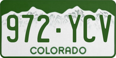 CO license plate 972YCV