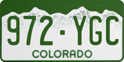 CO license plate 972YGC