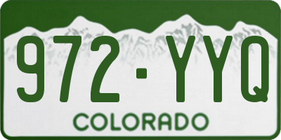 CO license plate 972YYQ