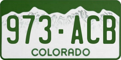 CO license plate 973ACB