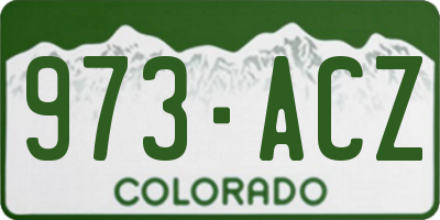 CO license plate 973ACZ