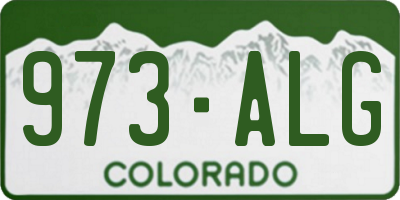 CO license plate 973ALG