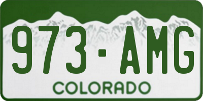 CO license plate 973AMG
