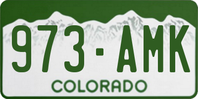 CO license plate 973AMK