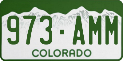 CO license plate 973AMM