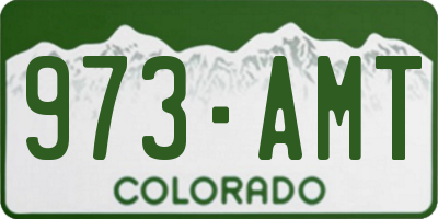 CO license plate 973AMT